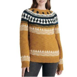Lucky Brand Fair Isle Sweater Yellow M NWT! $99